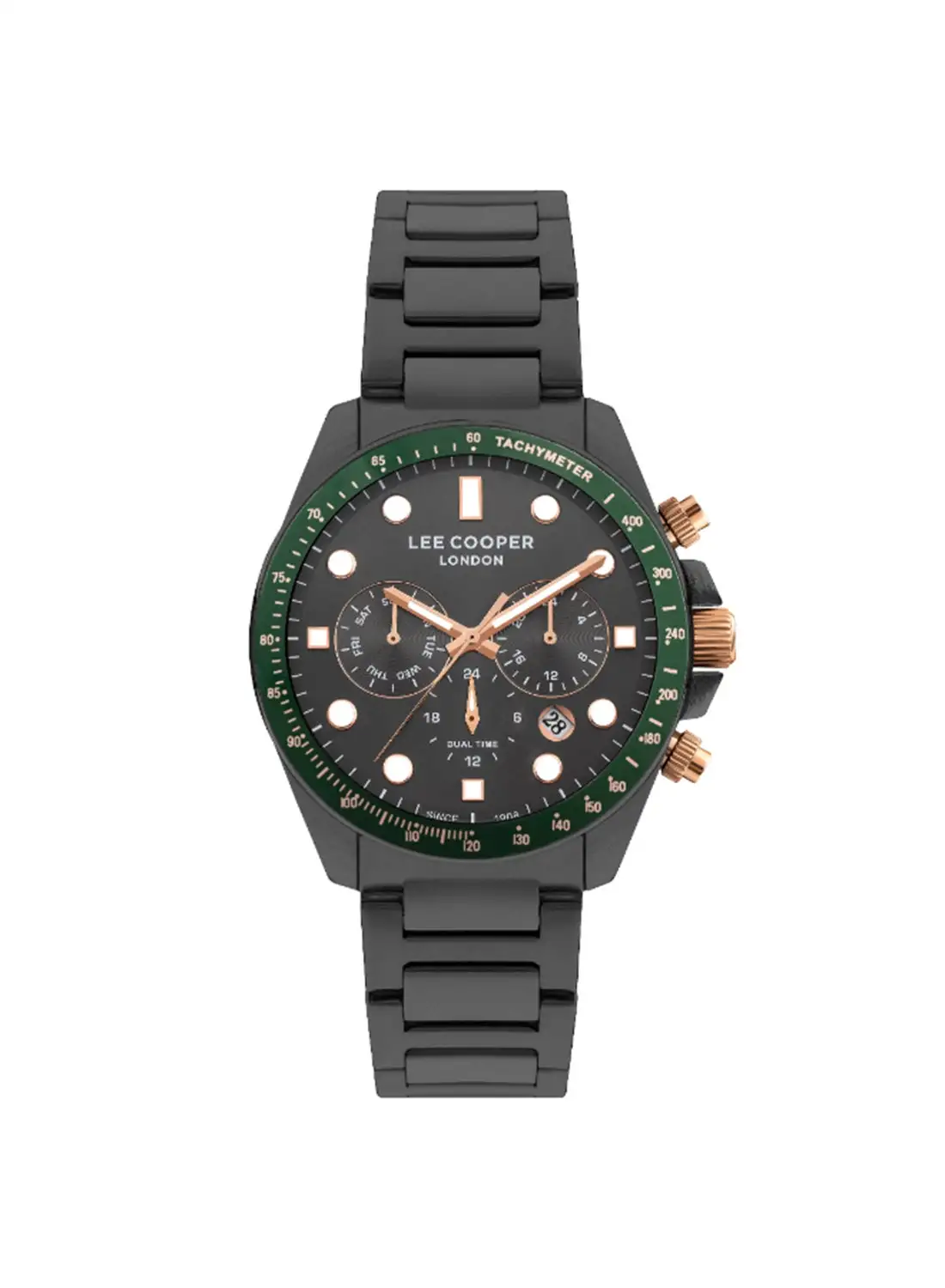 Lee Cooper Men's Analog Tonneau Shape Metal Wrist Watch LC07829.060 - 44 Mm