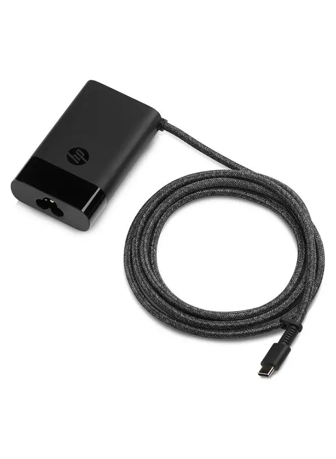 شاحن الكمبيوتر المحمول HP USB-C بقدرة 65 وات باللون الأسود في المملكة المتحدة