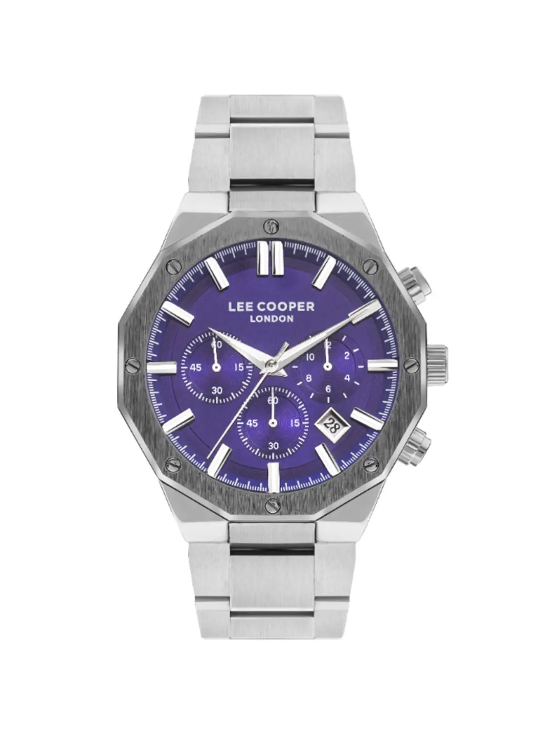 Lee Cooper Men's Analog Tonneau Shape Metal Wrist Watch LC07807.390 - 44 Mm