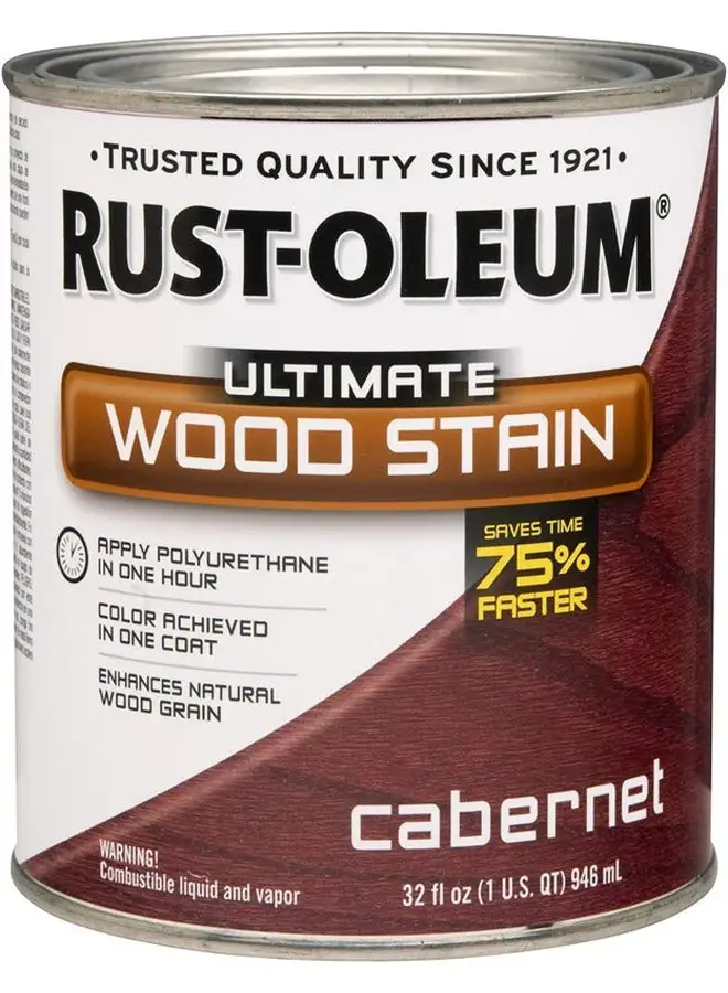 RUST-OLEUM Rust-Oleum 260161 Ultimate Wood Stain, Quart, Cabernet