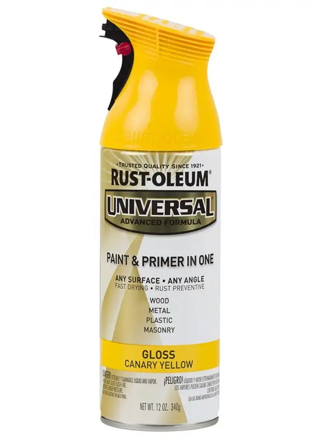 RUST-OLEUM Rust-Oleum 245213 Universal All Surface Spray Paint, 12 oz, Gloss Canary Yellow