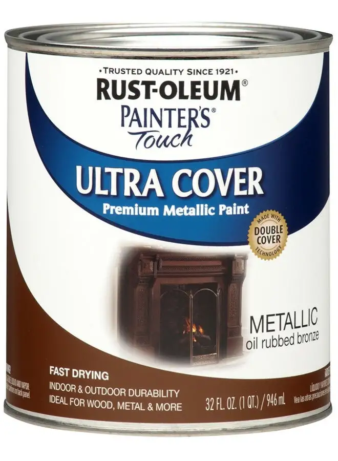 RUST-OLEUM Rust-Oleum 254101 Painter's Touch Brush On Paint, 1 Quarts (Pack of 1), Metallic Oil-Rubbed Bronze, 32 Fl Oz