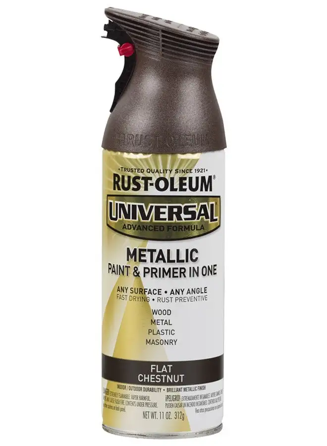 RUST-OLEUM Rust-Oleum 271471 Universal All Surface Metallic Spray Paint, 11 oz, Flat Chestnut
