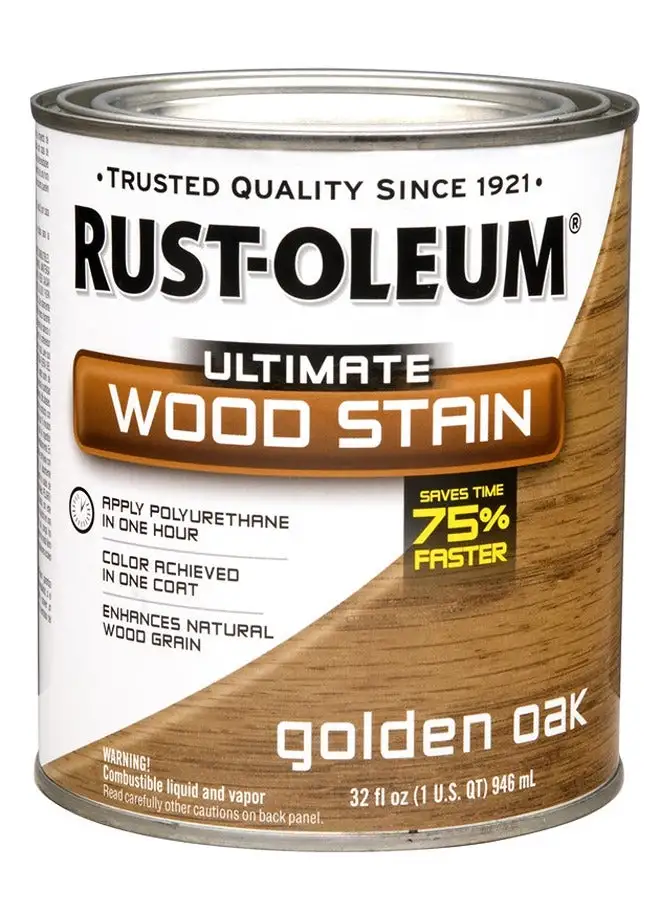 RUST-OLEUM Rust-Oleum 260143 Ultimate Wood Stain, Quart, Golden Oak
