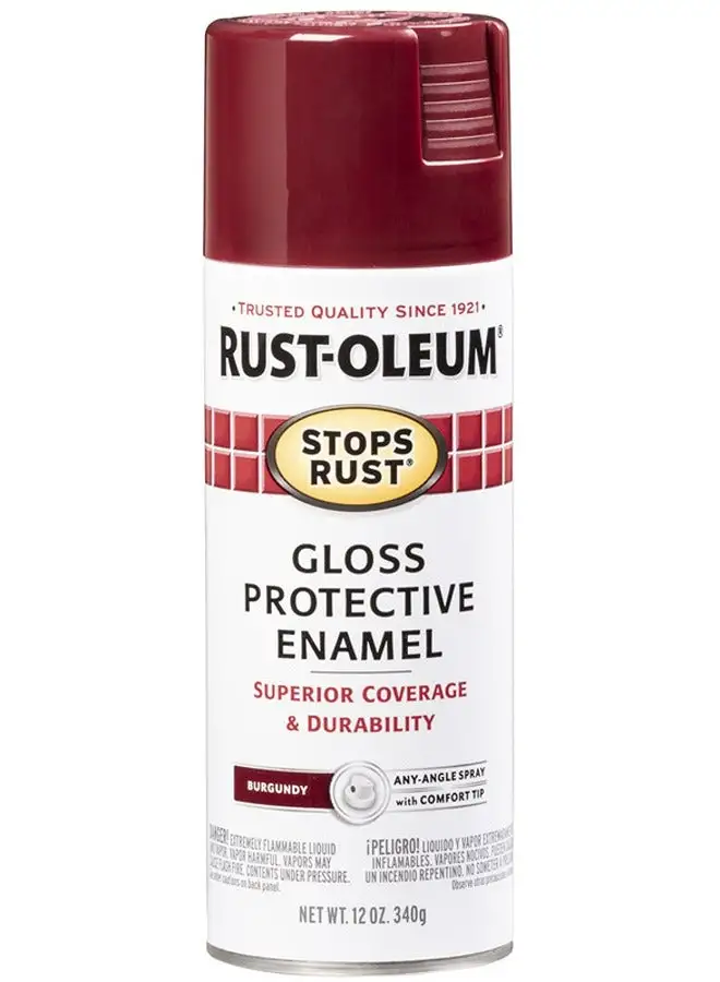 RUST-OLEUM Rust-Oleum Stops Rust Protective Enamel Spray, Gloss Burgundy - 7768830