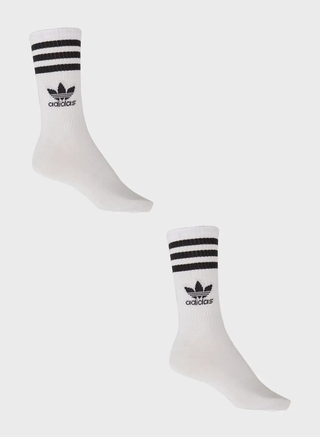 adidas Originals 3 Pack 3 Stripes Crew Sock