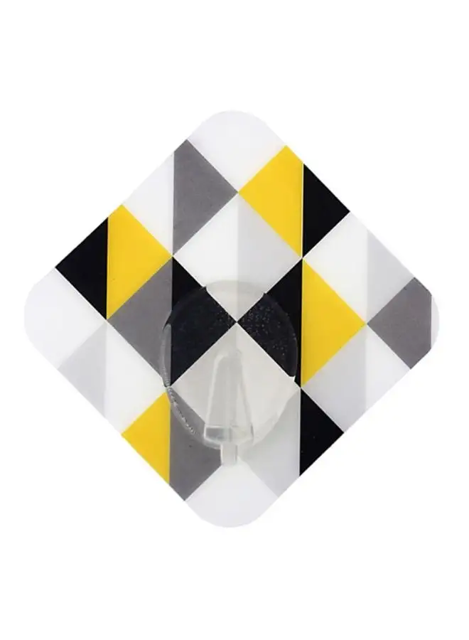 LAWAZIM Square Pattern Design D Magic Hook White/Grey/Clear 10x18centimeter