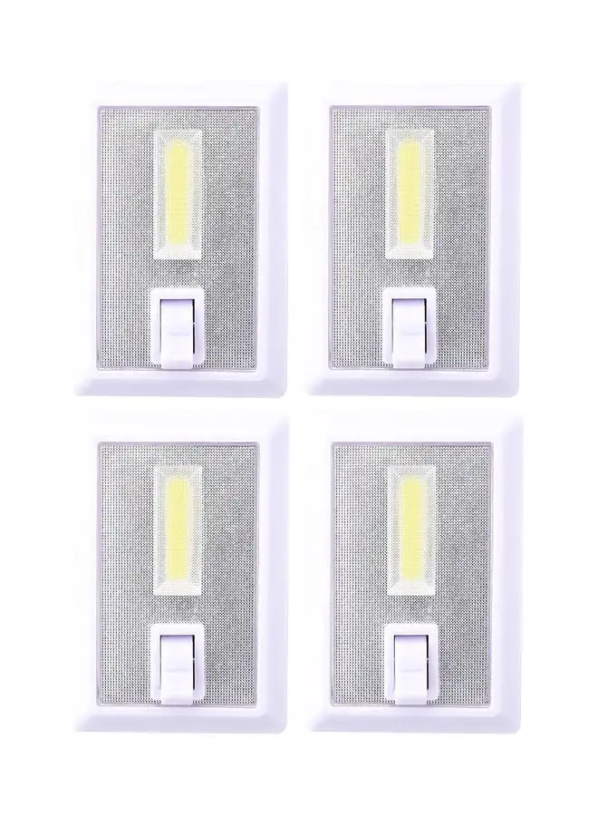 LAWAZIM 4-Piece Single LED Portable Switch Light Multicolour 20cm