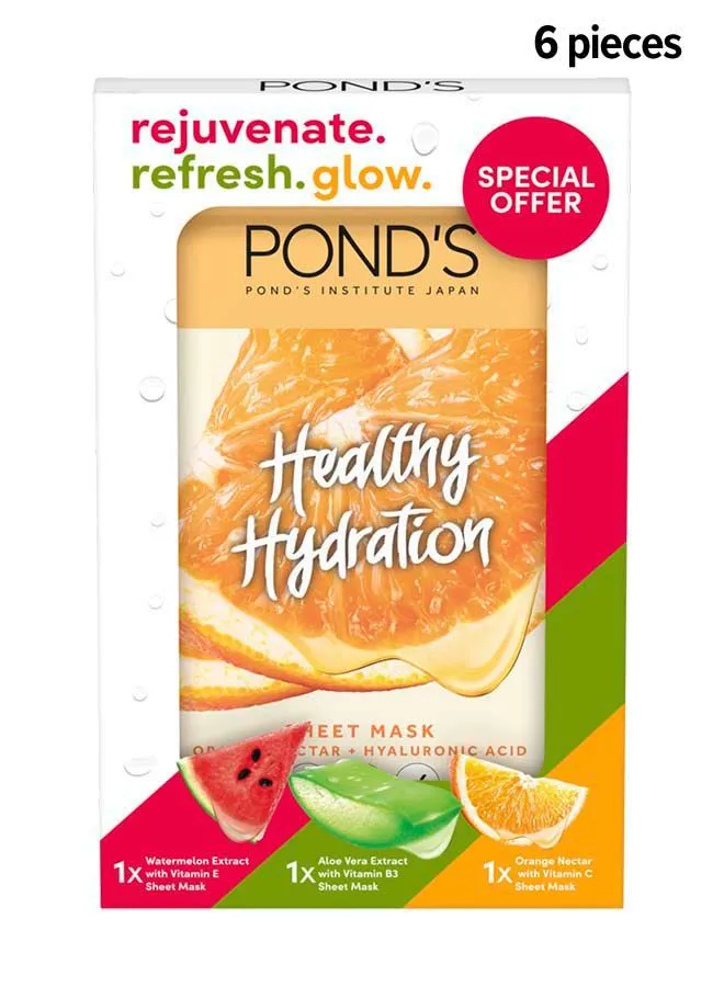 PONDS Healthy Hydration Sheet Mask 6 Pieces 25ml