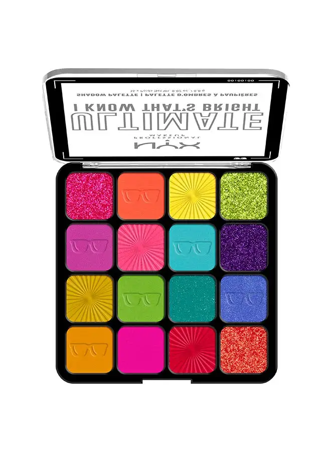 NYX PROFESSIONAL MAKEUP Ultimate Shadow Palette - I Know That’S Bright