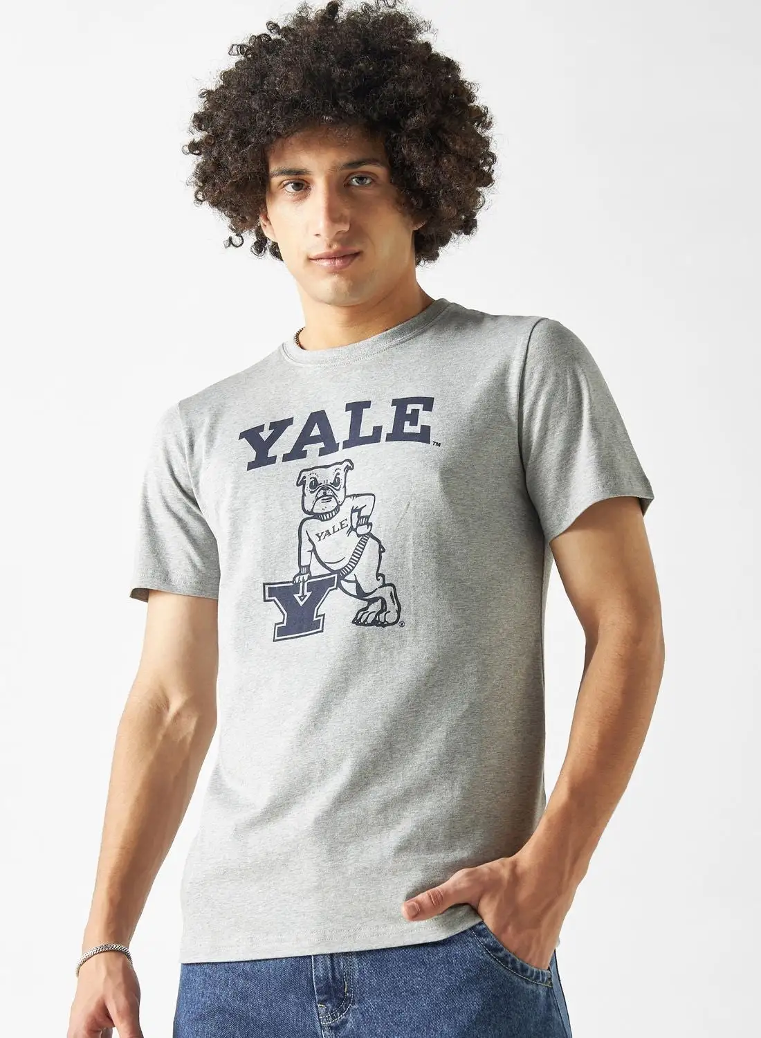 SP Characters Yale Print Crew Neck T-Shirt