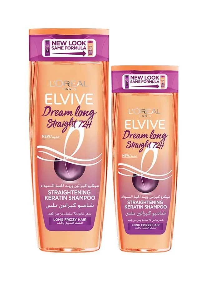 L'OREAL PARIS Elvive Dream Long Straight Shampoo 600ml + Shampoo 400ml For Long Frizzy Hair