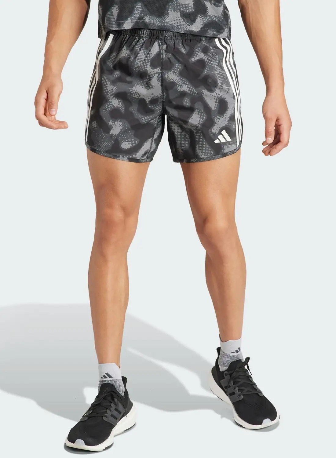Adidas 3 Stripes Own The Run All Over Printed Shorts