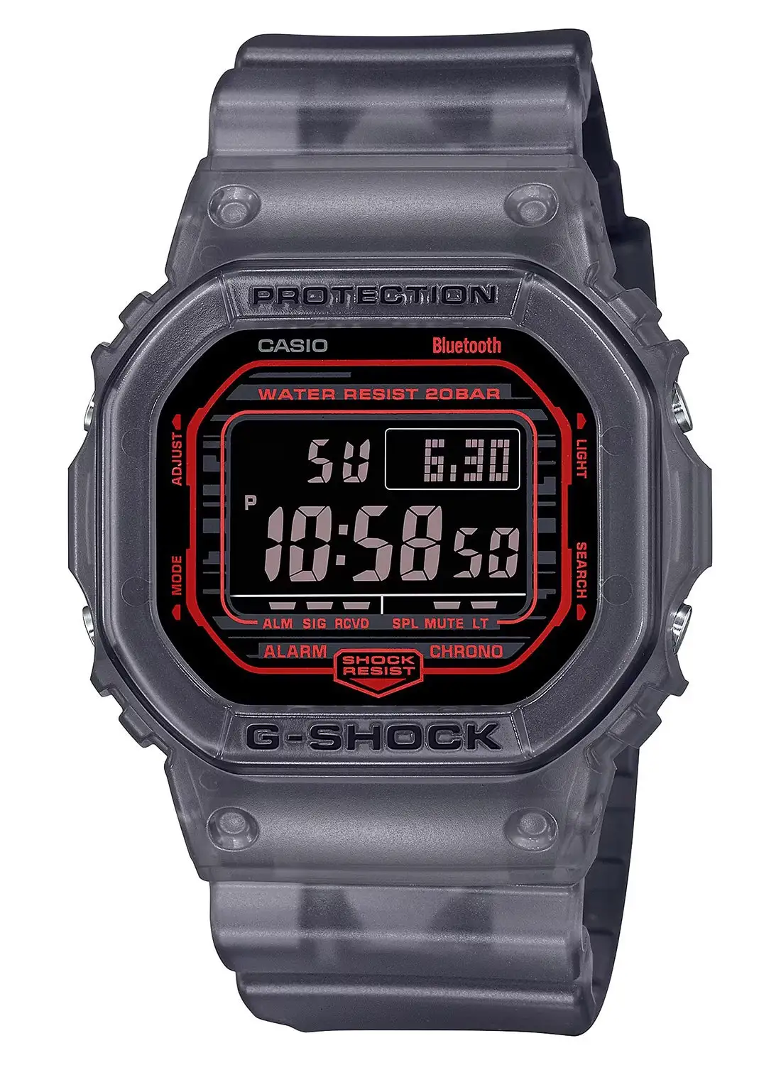 جي شوك ساعة يد رجالية رقمية راتنج DW-B5600G-1DR - 40 ملم