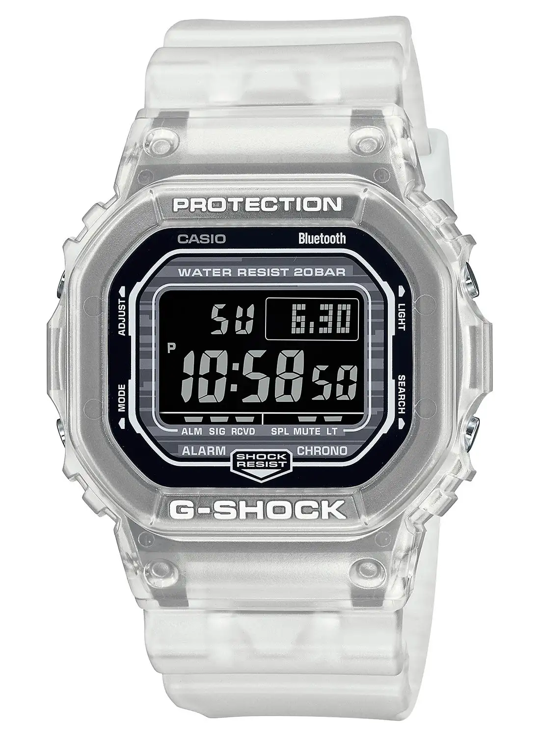 جي شوك ساعة يد رجالية رقمية راتينج DW-B5600G-7DR - 40 ملم