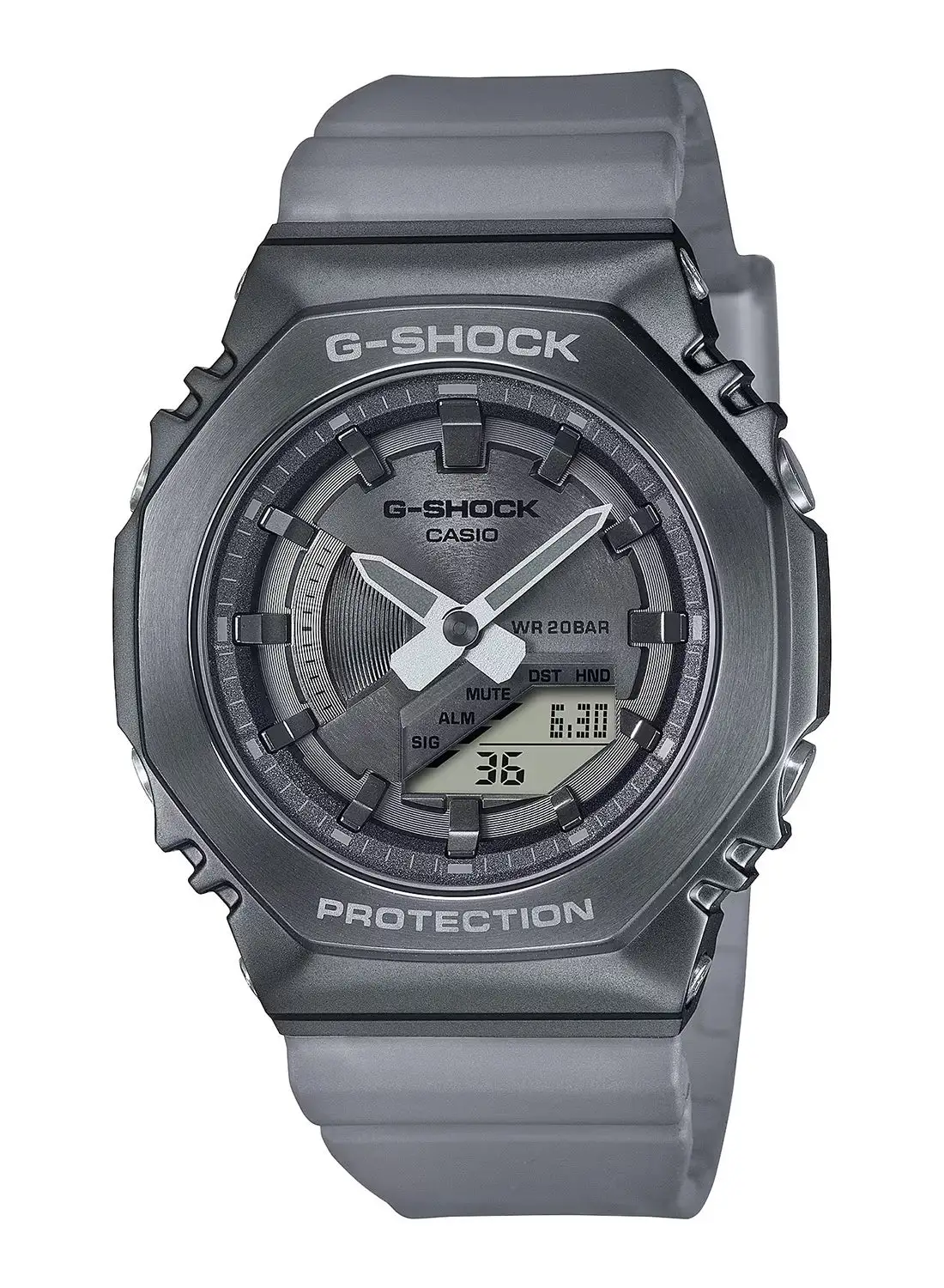 جي شوك ساعة يد نسائية - أنالوج+رقمية، راتنج GM-S2100MF-1ADR - 38 ملم