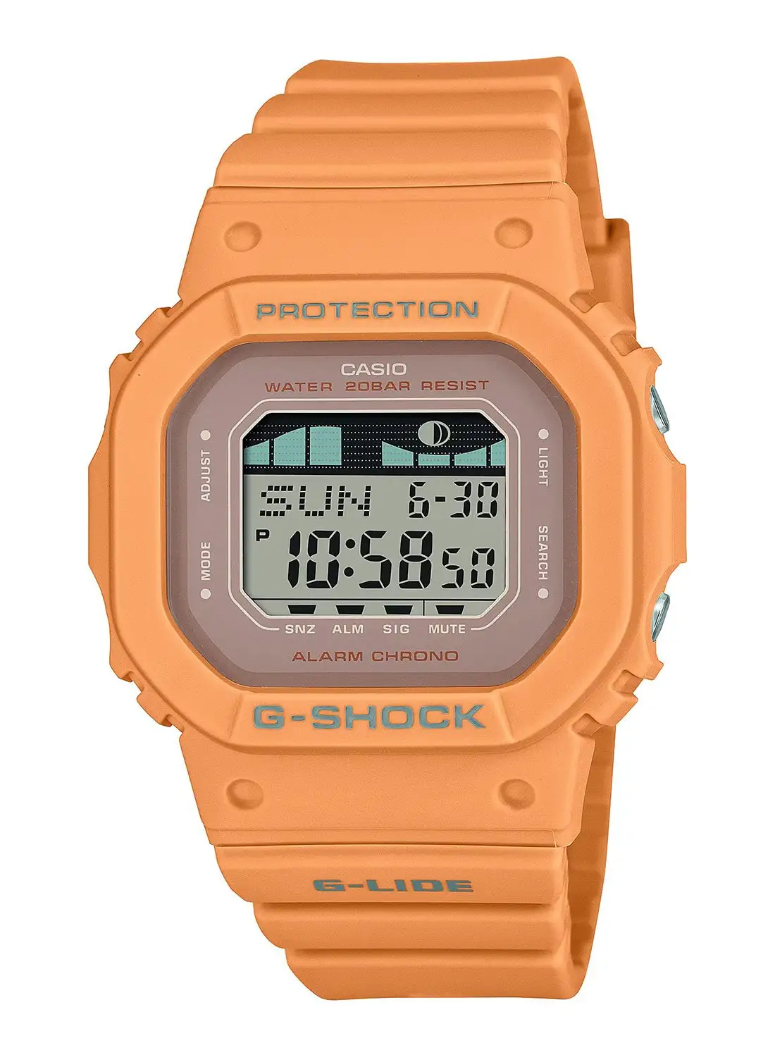جي شوك ساعة يد رجالية رقمية راتنج GLX-S5600-4DR - 42 ملم