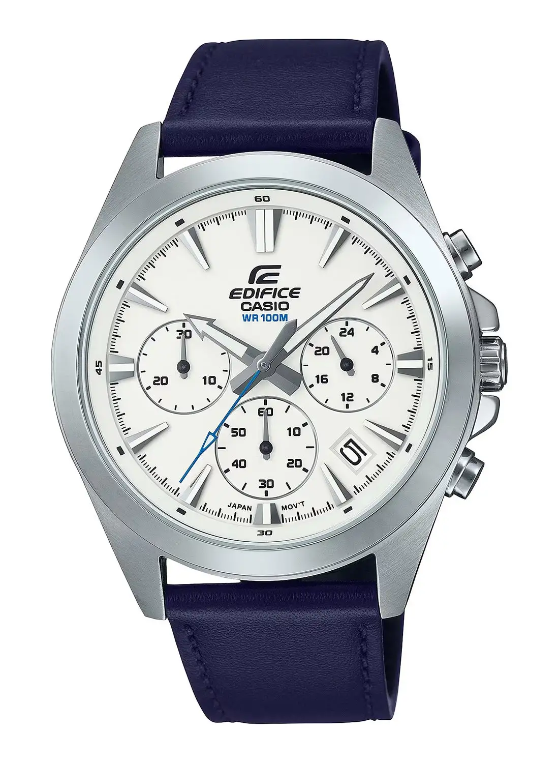 CASIO Men's Analog Leather Wrist Watch EFV-630L-7AVUDF - 42 Mm