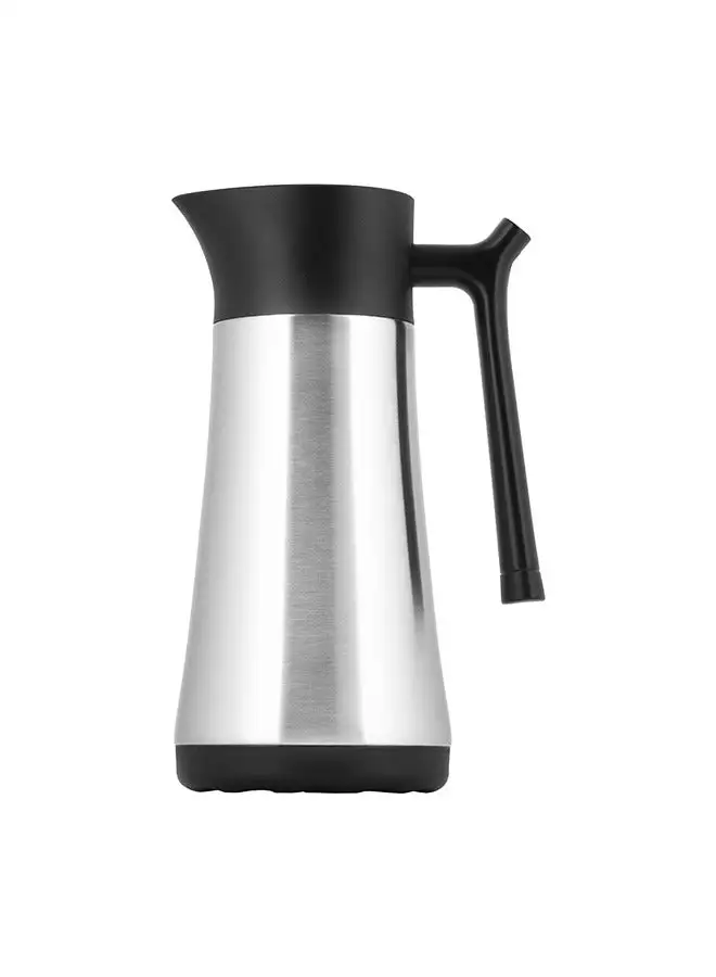 السيف إيفا موزع إبريق قهوة حراري من الفولاذ المقاوم للصدأ بجدار مزدوج لتقديم الشاي والقهوة فضي 0.35 لتر.