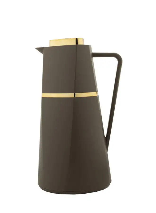 Alsaif Deva Coffee And Tea Vacuum Flask 1.0 Liter Brown/Gold