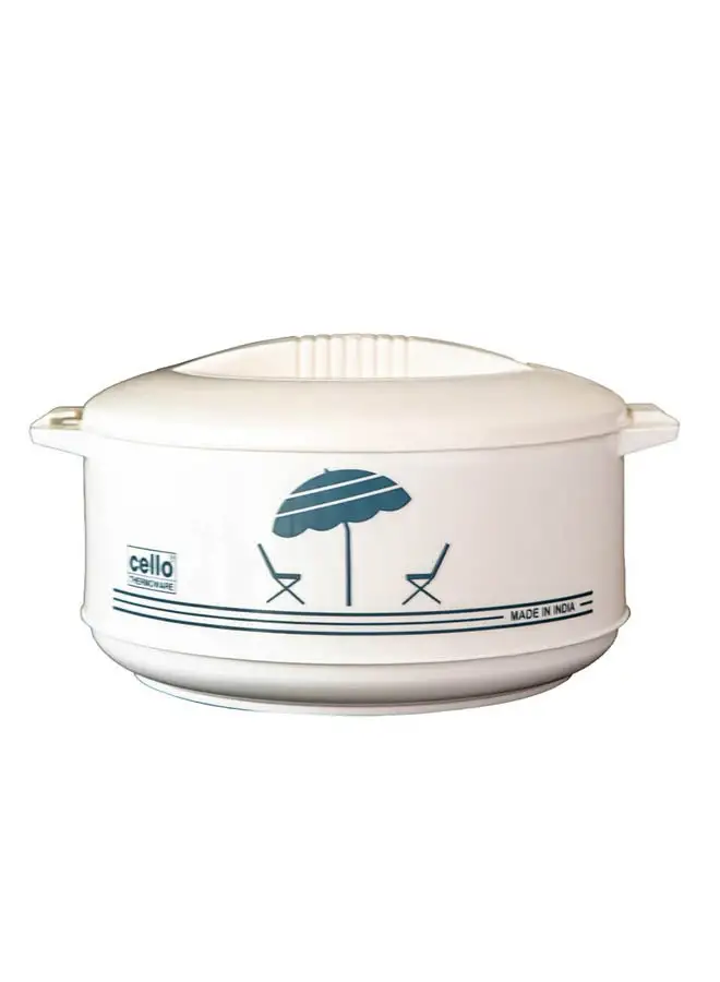 Cello Cello Chef Deluxe Size 2.5 Liters Chef Deluxe Hot-Pot Insulated Casserole Food Warmer/Cooler White With Umberalla Color
