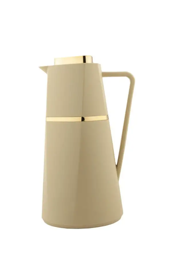 Alsaif Deva Coffee And Tea Vacuum Flask 1.0 Liter Beige/Gold