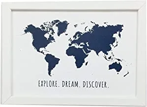 Art Wall print with wood frame Explore Dream Discover