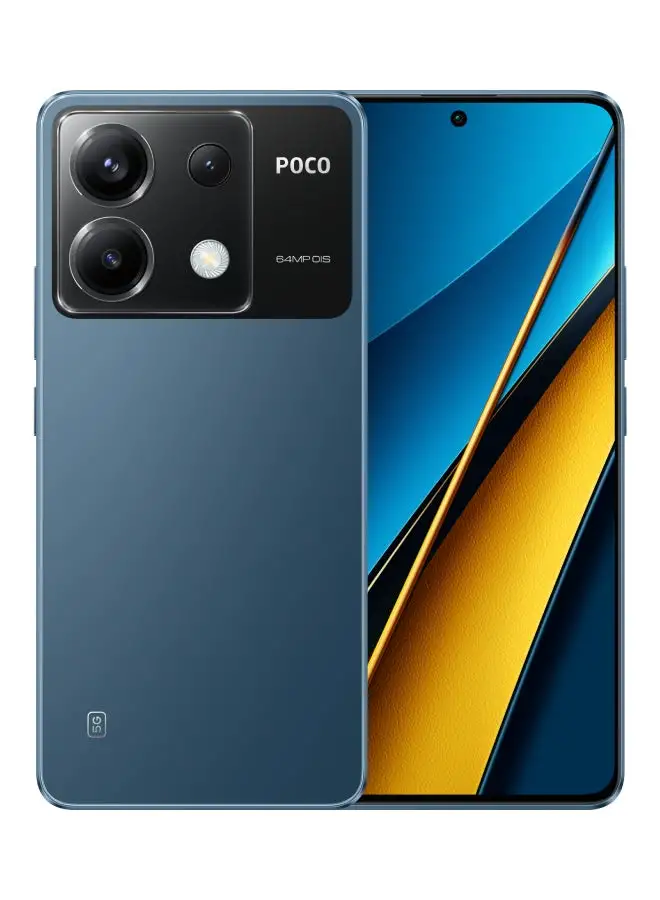 هاتف Xiaomi POCO X6 5G باللون الأزرق وذاكرة الوصول العشوائي (RAM) بسعة 12 جيجابايت وسعة 256 جيجابايت - الإصدار العالمي