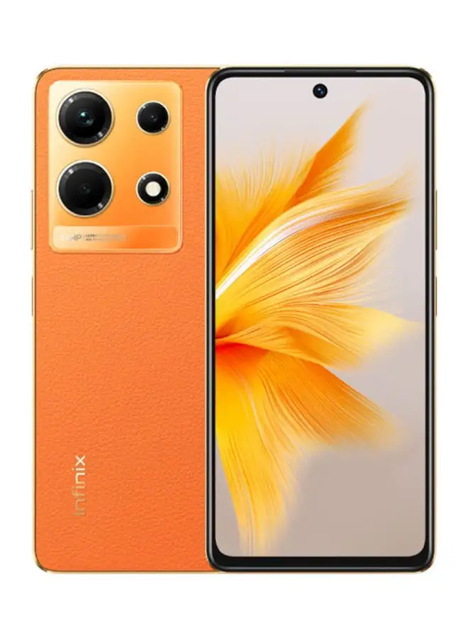 هاتف Infinix Note 30 ثنائي الشريحة بلون Sunset Gold وذاكرة داخلية 8 جيجابايت وذاكرة داخلية 256 جيجابايت يدعم تقنية 4G - إصدار الشرق الأوسط