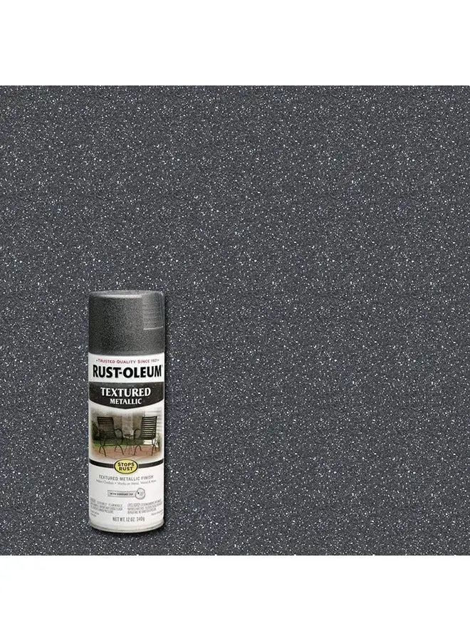 RUST-OLEUM Rust-Oleum 262658 Stops Rust Metallic Textured Spray Paint, 12 oz, Excalibur