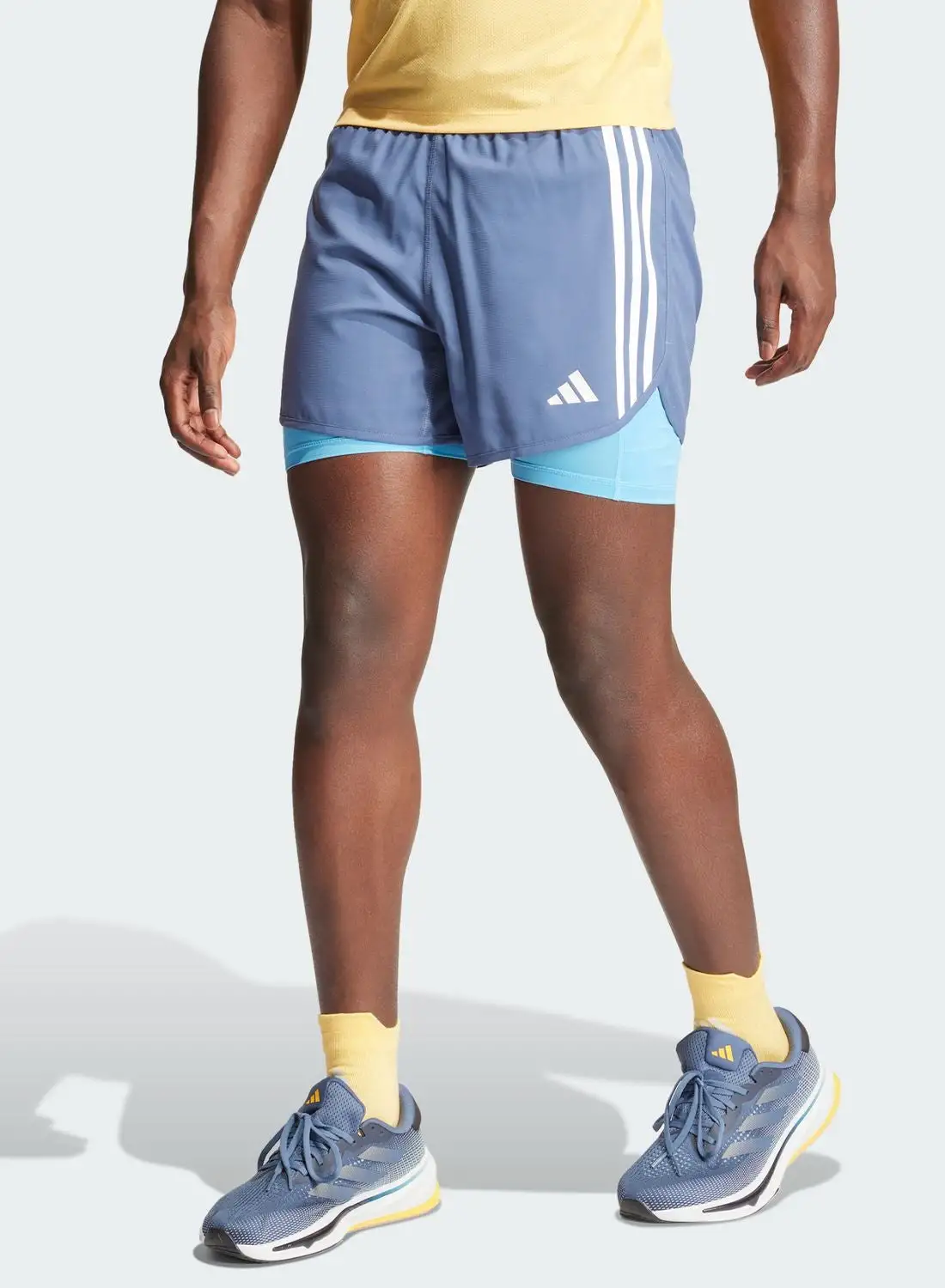 Adidas 2In1 Own The Run 3 Stripes Shorts