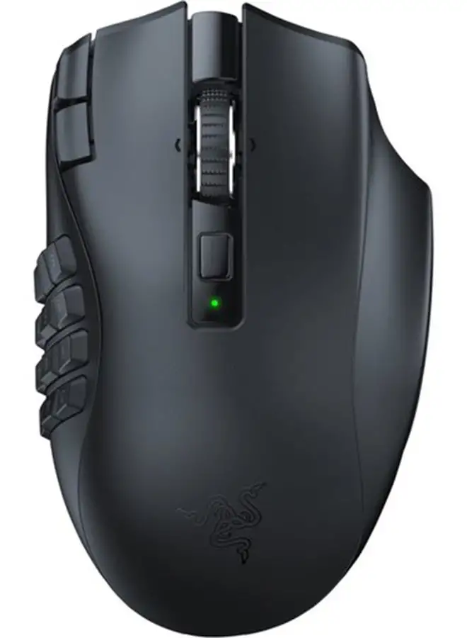 RAZER Naga V2 Hyperspeed Wireless MMO Gaming Mouse 19 Programmable Buttons Hyperscroll Technology Focus Pro 30K Optical Sensor Mechanical Switches Gen 2 Up To 400 Hr Battery Life