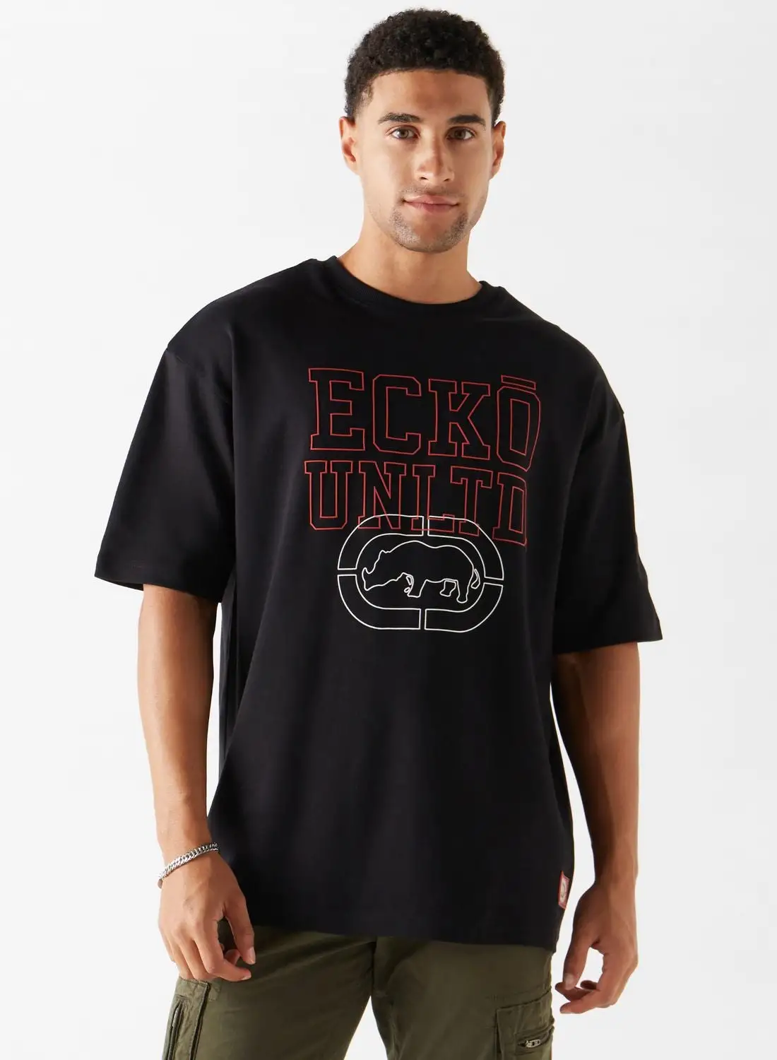 Ecko Logo Print Crew Neck T-Shirt