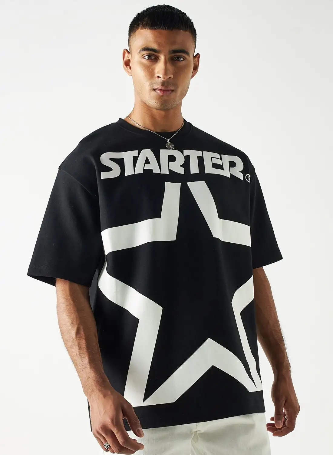 STARTER Logo Print Crew Neck T-Shirt