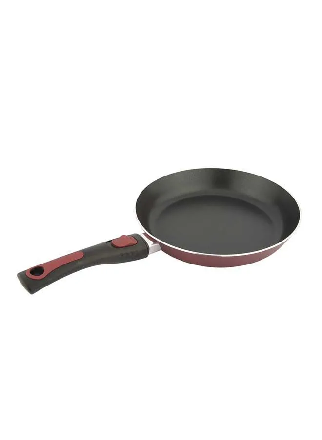 Alsaif Vetro Open Fry Pan With (Detachabel Handle) Non Stick 32X4.5Cm  Wine Red K797005/1/32