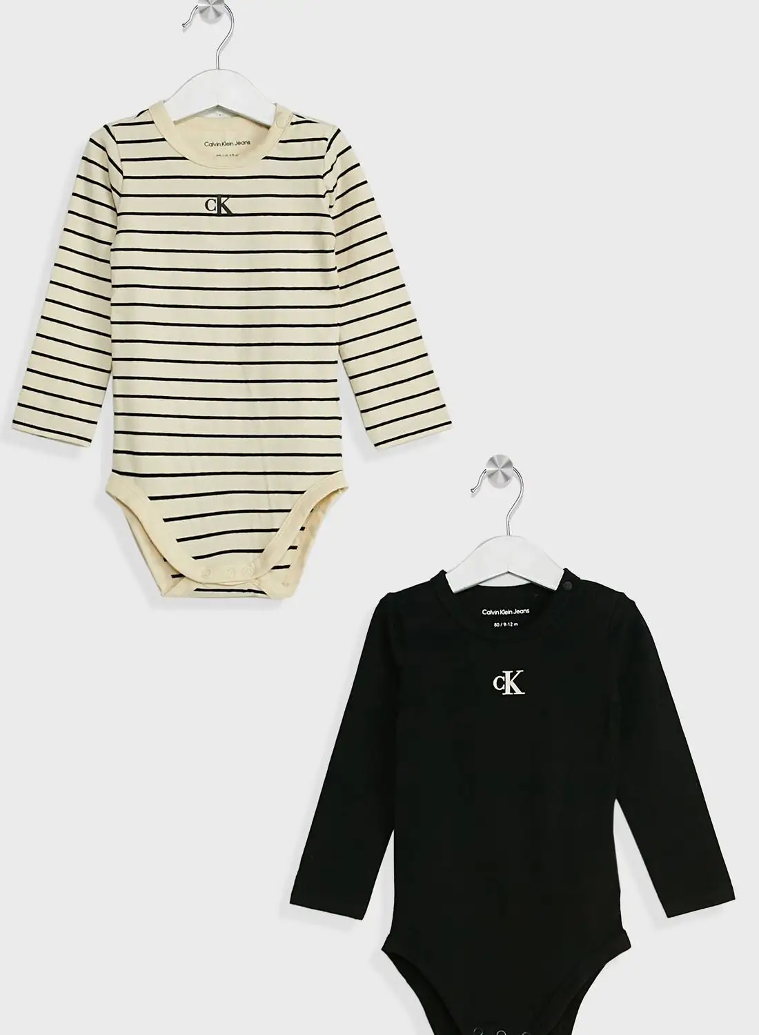 Calvin Klein Jeans Infant 2 Pack Striped Bodysuit