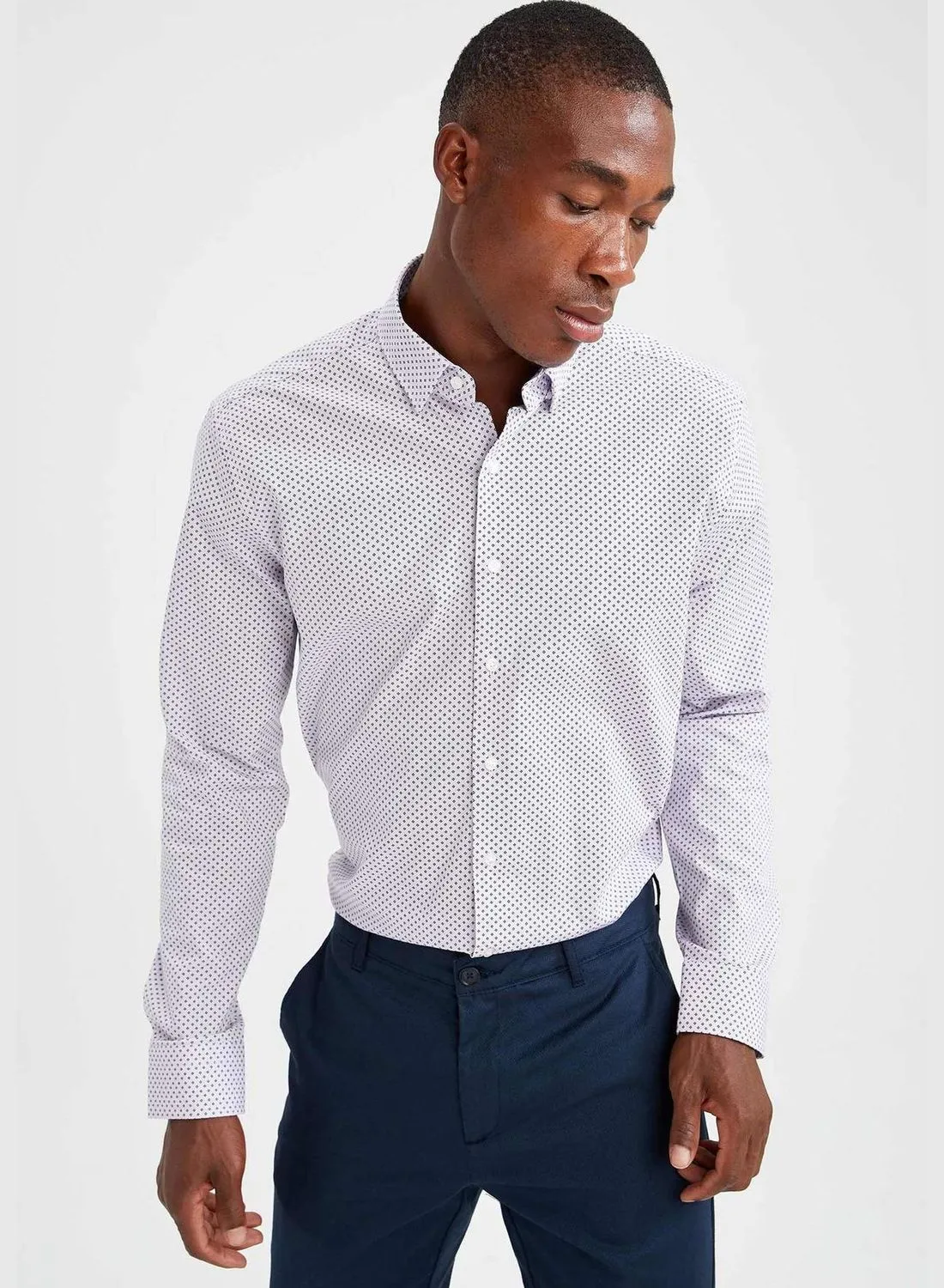 DeFacto Modern Fit Long Sleeve Printed Shirt