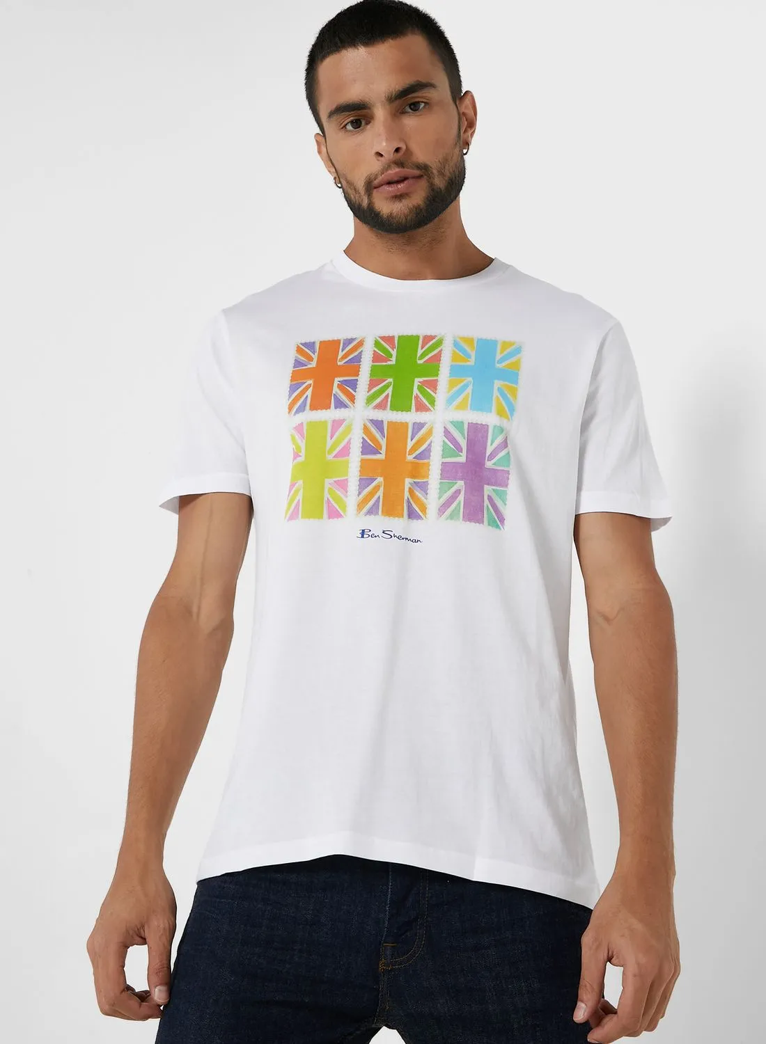 Ben Sherman Printed Crew Neck T-Shirt