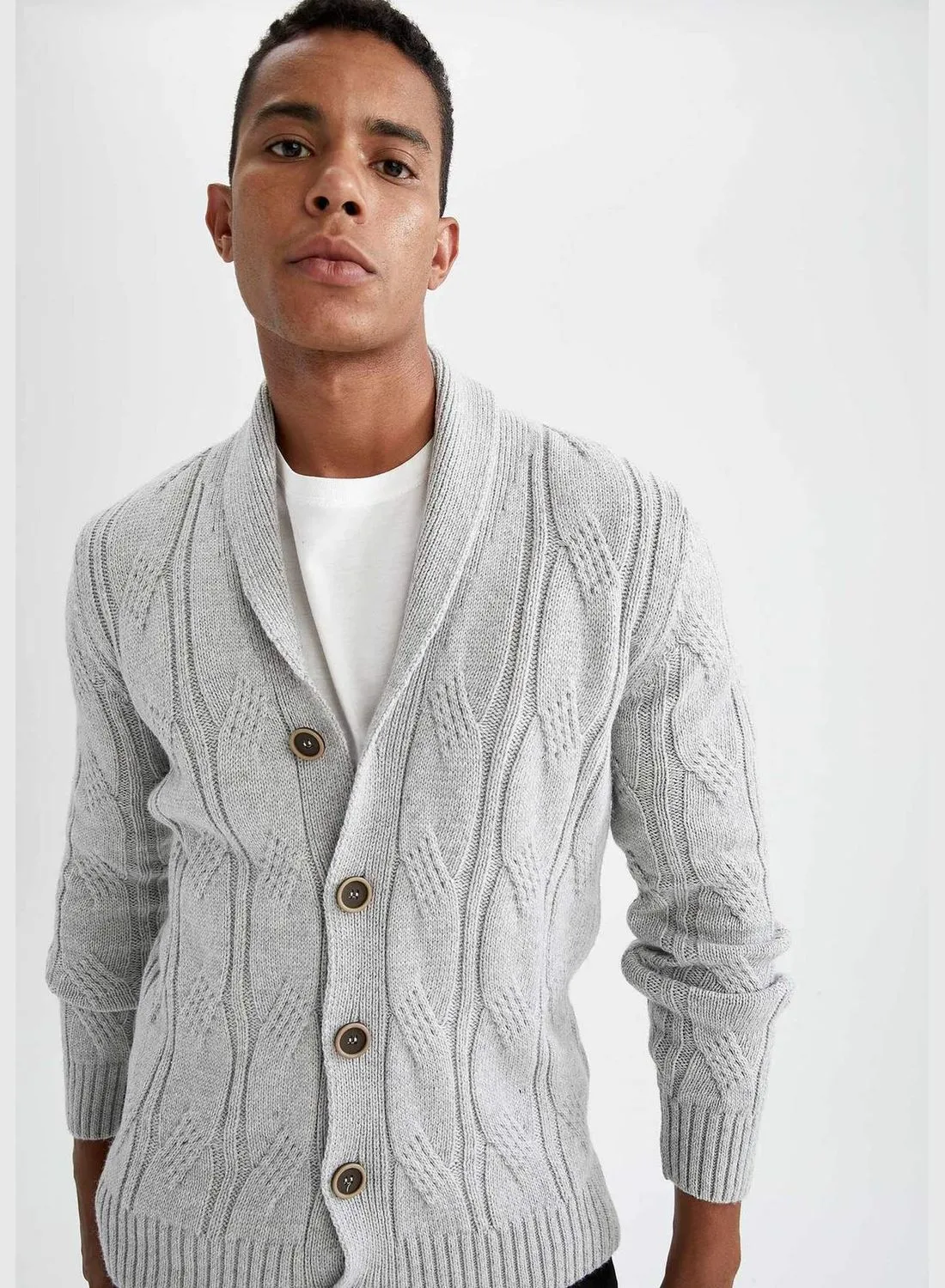 DeFacto V-Neck Knitted Cardigan