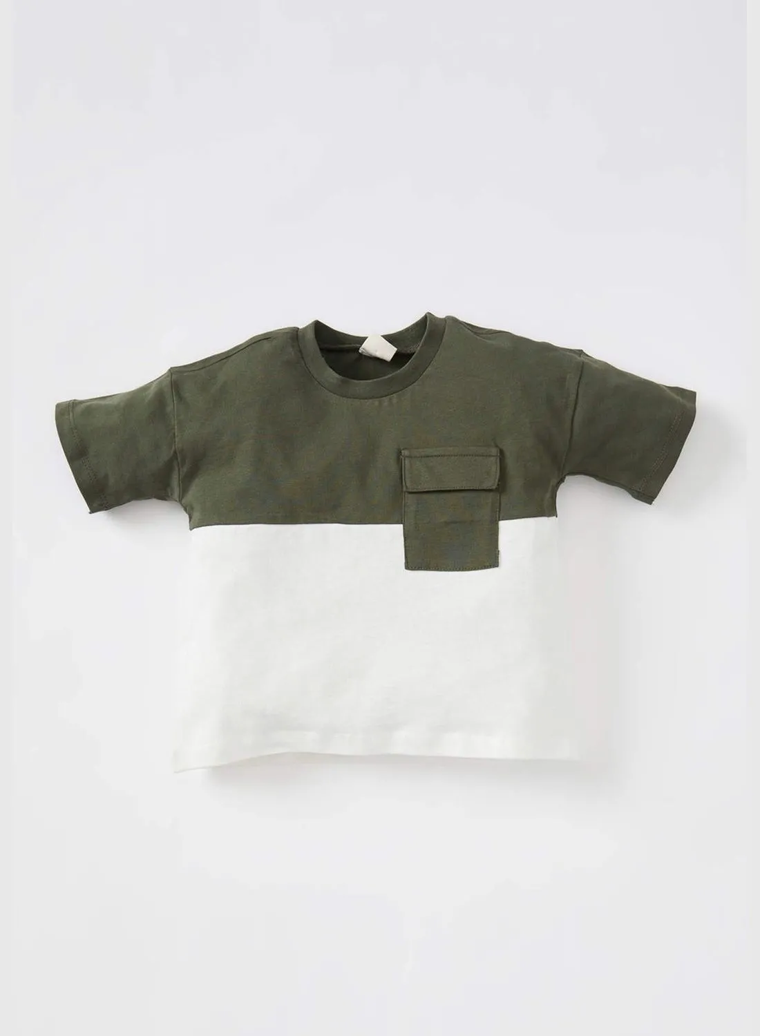 DeFacto Regular Fit Short Sleeve Colour Block T-Shirt