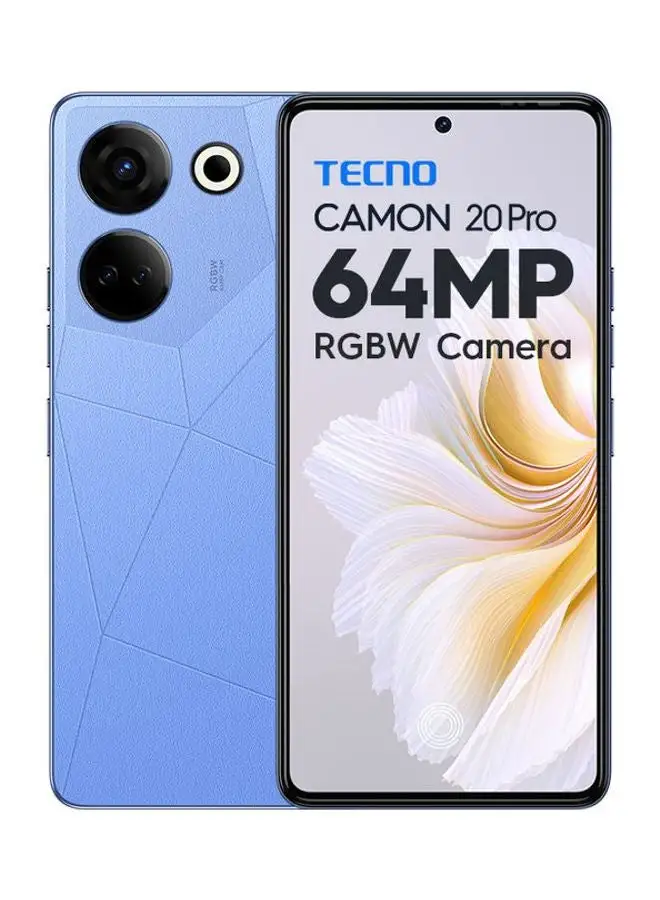 TECNO Camon 20 Pro Dual SIM Serenity Blue 8GB RAM 256GB 4G - Middle East Version