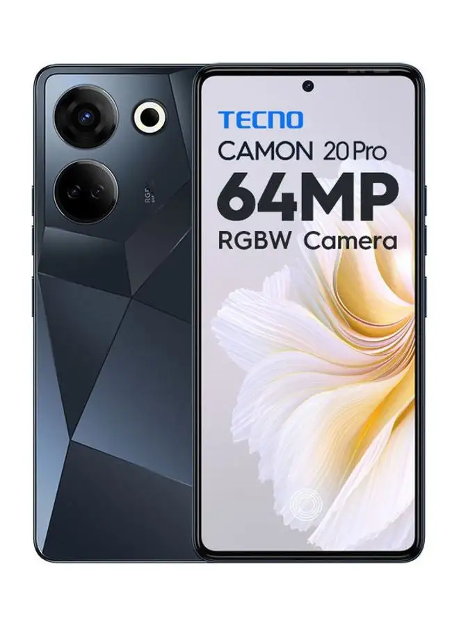 TECNO Camon 20 Pro Dual SIM Predawn Black 8GB RAM 256GB 4G - Middle East Version