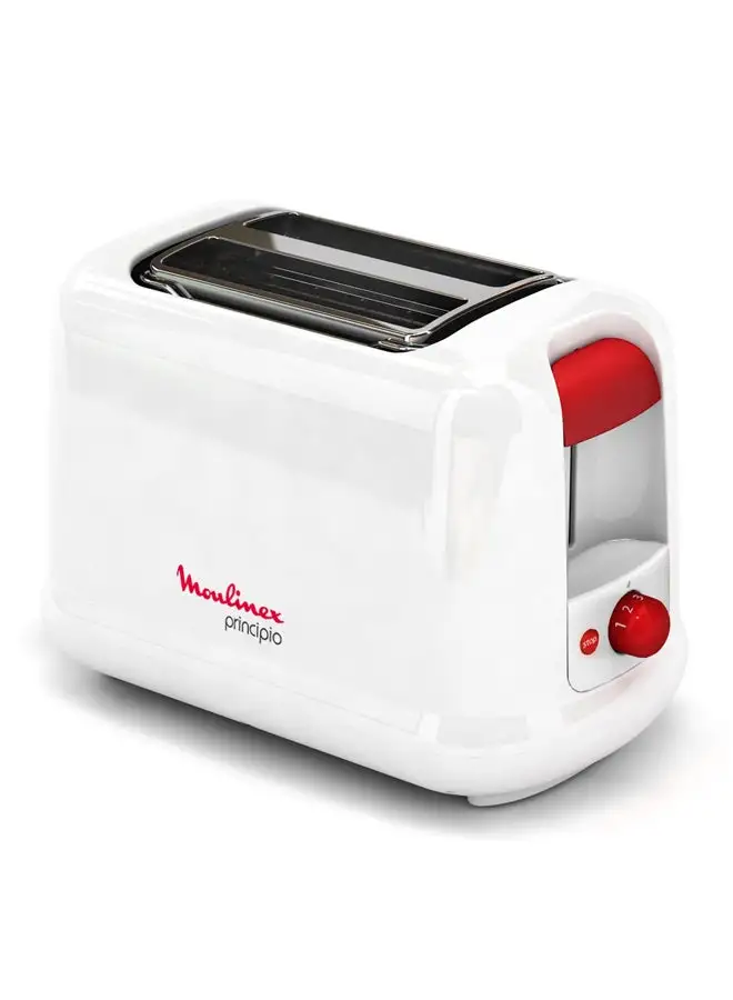 Moulinex Toaster | Principio | 2 Slots | 850 W | 7 Levels of Toasting | Defrost Function |    2 Years Warranty 850 W LT160127 Red/White
