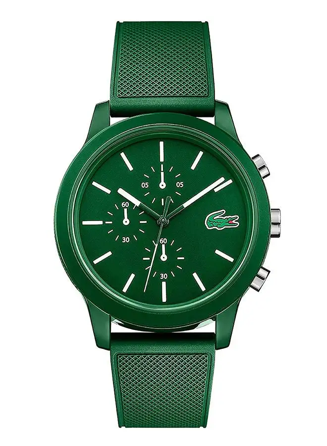 LACOSTE Men's Water Resistant Silicone Chronograph Watch 2010973 - 44 mm - Green