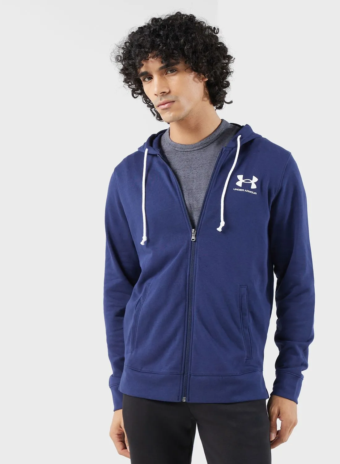 UNDER ARMOUR Rival Terry Logo Full Zip Hoodie