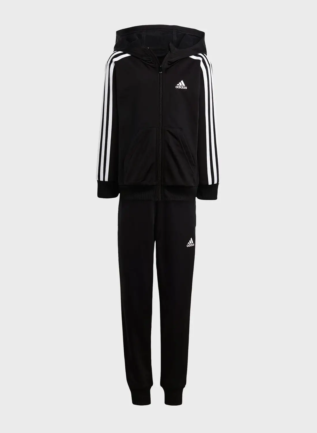 Adidas Little Kids 3-Stripes jacket and sweatpants