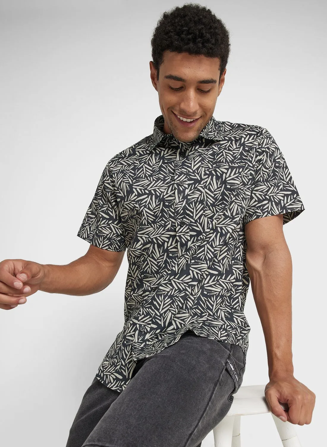 Seventy Five Leaf Print Shirt