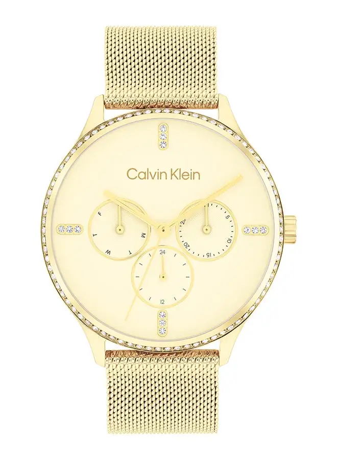 CALVIN KLEIN Women's Analog Round Shape Stainless Steel Wrist Watch 25200372 - 38 Mm