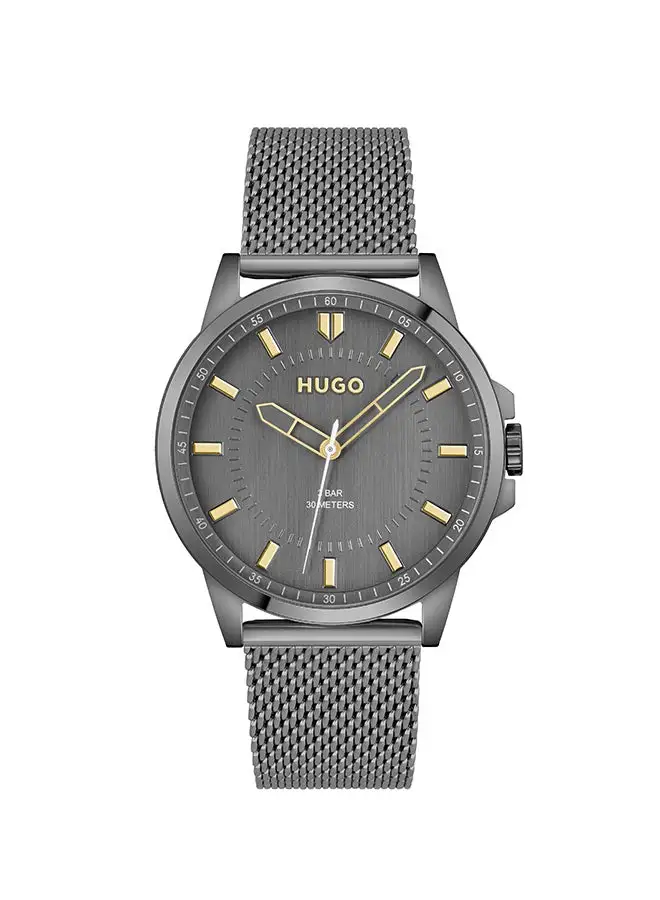 HUGO BOSS Men's Analog Round Shape Stainless Steel Wrist Watch 1530300 - 43 Mm