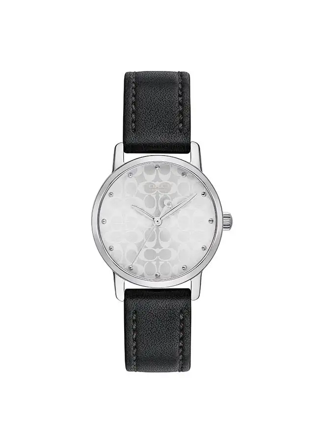 COACH Women's Analog Round Shape Leather Wrist Watch 14503875 - 28 Mm